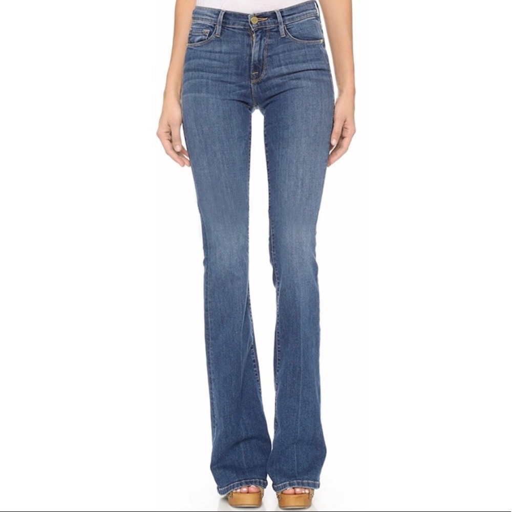 Frame “Forever Karlie Flare Jeans” in Neosho